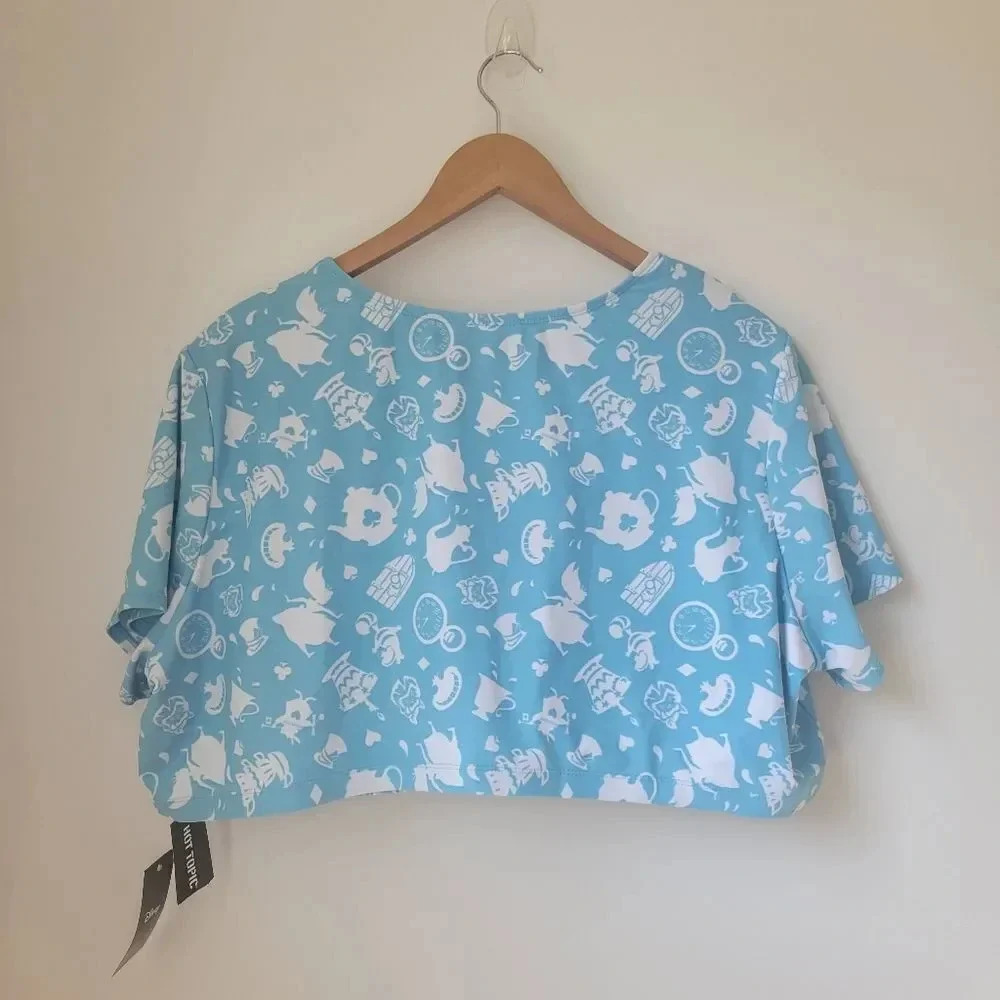 Hot Topic Disney Alice In‎ Wonderland Collar Swim Top Size 5x - Picture 5 of 6